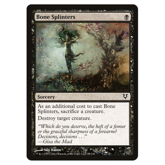 Bone Splinters 0088 card from the Magic The Gathering set Avacyn Restored