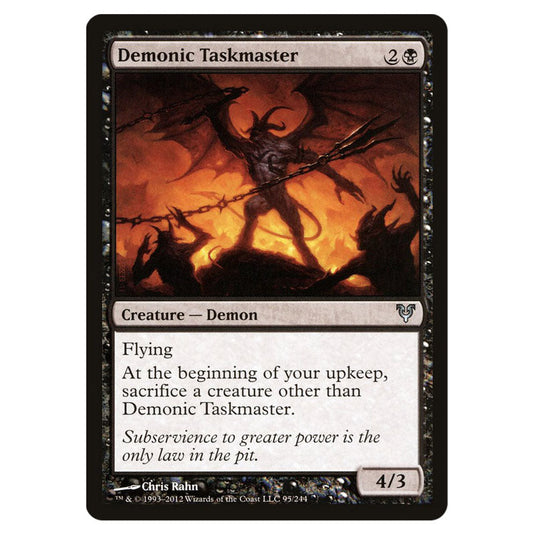 Demonic Taskmaster 0095 card from the Magic The Gathering set Avacyn Restored