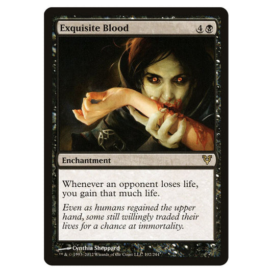 Exquisite Blood 0102 card from the Magic The Gathering set Avacyn Restored