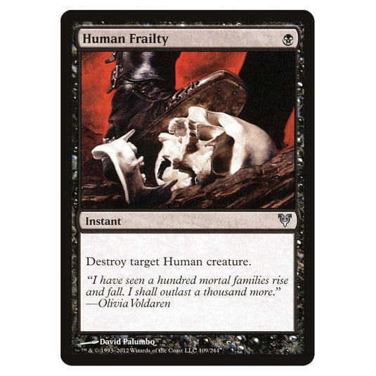 Human Frailty 0109 card from the Magic The Gathering set Avacyn Restored