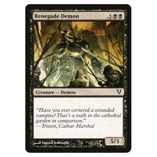 Renegade Demon 0118 card from the Magic The Gathering set Avacyn Restored