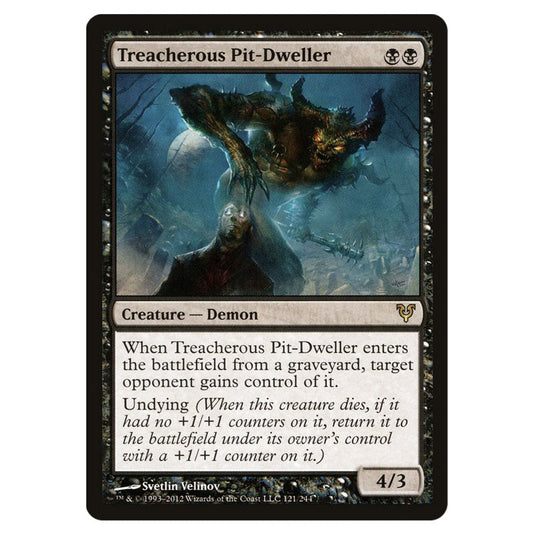 Treacherous Pit-Dweller 0121 card from the Magic The Gathering set Avacyn Restored