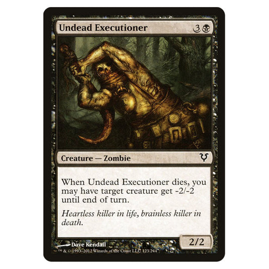 Undead Executioner 0123 card from the Magic The Gathering set Avacyn Restored