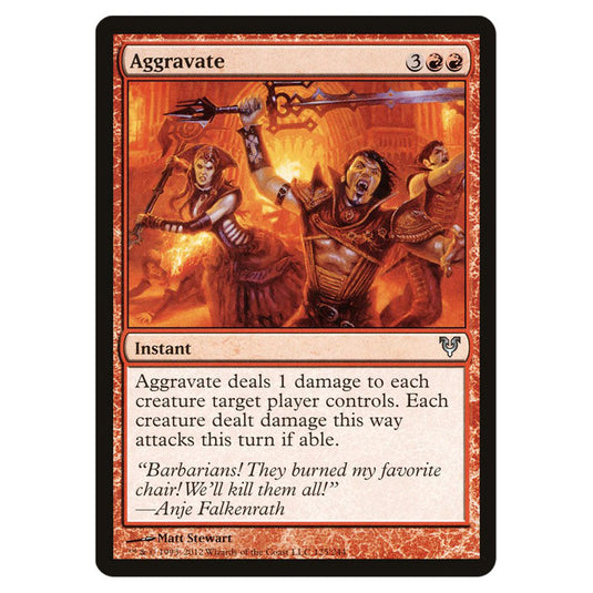 Aggravate 0125 card from the Magic The Gathering set Avacyn Restored