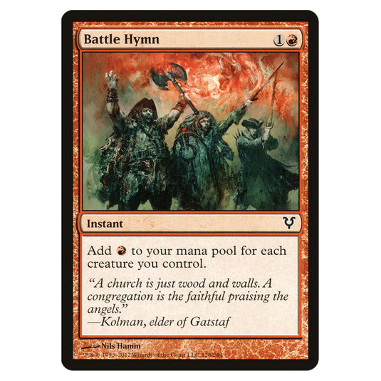 Battle Hymn 0128 card from the Magic The Gathering set Avacyn Restored