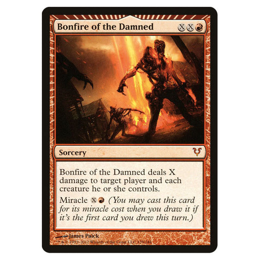 Bonfire of the Damned 0129 card from the Magic The Gathering set Avacyn Restored