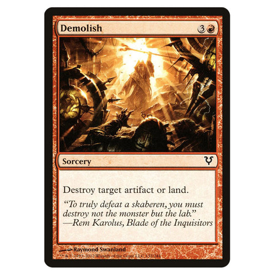 Demolish 0132 card from the Magic The Gathering set Avacyn Restored