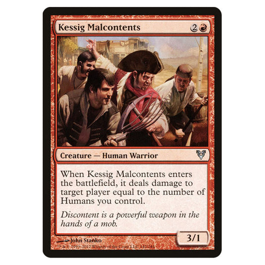 Kessig Malcontents 0142 card from the Magic The Gathering set Avacyn Restored