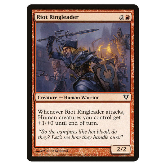 Riot Ringleader 0152 card from the Magic The Gathering set Avacyn Restored