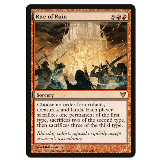 Rite of Ruin 0153 card from the Magic The Gathering set Avacyn Restored