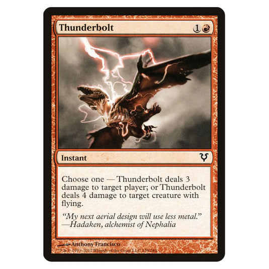 Thunderbolt 0159 card from the Magic The Gathering set Avacyn Restored