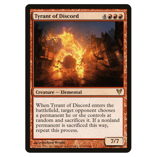 Tyrant of Discord 0162 card from the Magic The Gathering set Avacyn Restored