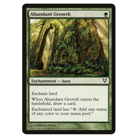 Abundant Growth 0167 card from the Magic The Gathering set Avacyn Restored