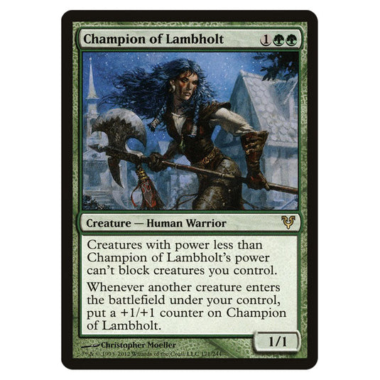 Champion of Lambholt 0171 card from the Magic The Gathering set Avacyn Restored