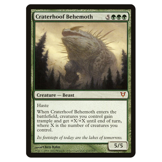 Craterhoof Behemoth 0172 card from the Magic The Gathering set Avacyn Restored