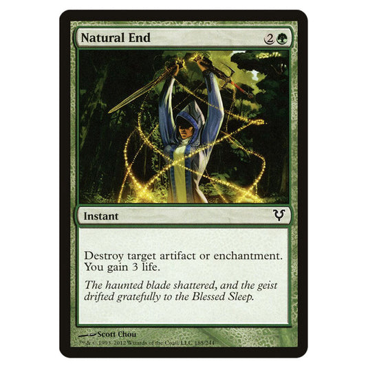 Natural End 0185 card from the Magic The Gathering set Avacyn Restored