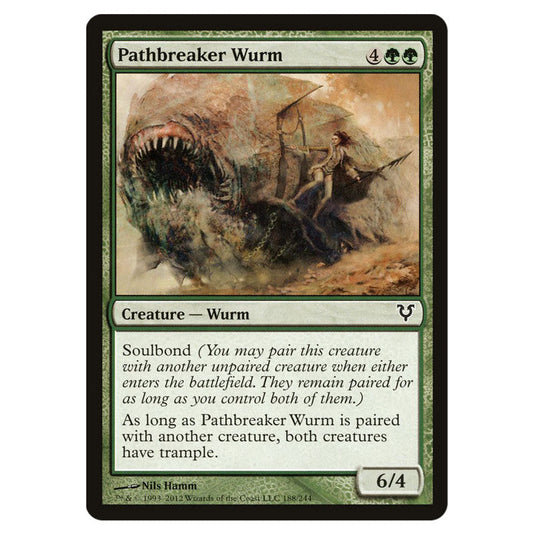 Pathbreaker Wurm 0188 card from the Magic The Gathering set Avacyn Restored