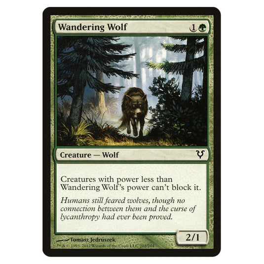 Wandering Wolf 0202 card from the Magic The Gathering set Avacyn Restored