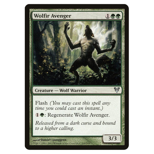 Wolfir Avenger 0205 card from the Magic The Gathering set Avacyn Restored