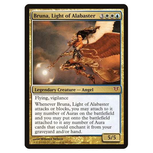 Bruna, Light of Alabaster 0208 card from the Magic The Gathering set Avacyn Restored