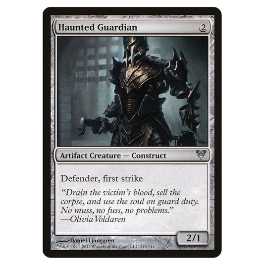 Haunted Guardian 0216 card from the Magic The Gathering set Avacyn Restored