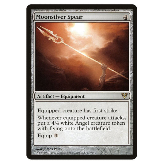 Moonsilver Spear 0217 card from the Magic The Gathering set Avacyn Restored