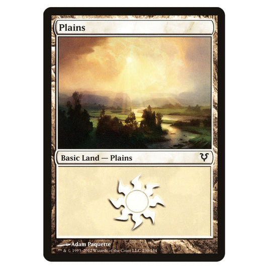 Plains 0230 card from the Magic The Gathering set Avacyn Restored