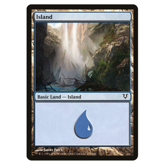 Island 0233 card from the Magic The Gathering set Avacyn Restored