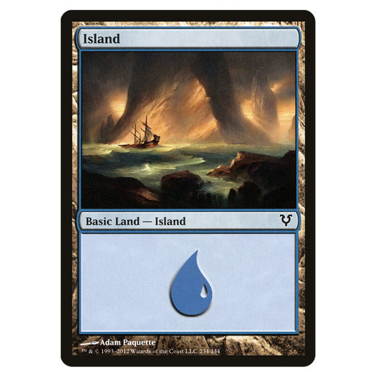 Island 0234 card from the Magic The Gathering set Avacyn Restored