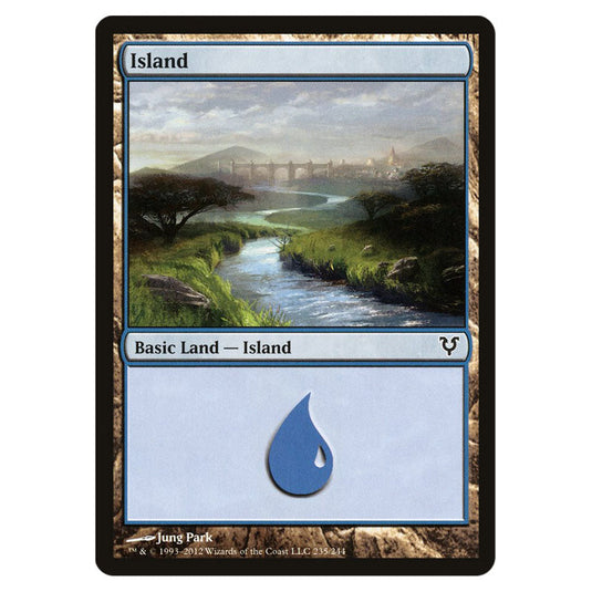 Island 0235 card from the Magic The Gathering set Avacyn Restored