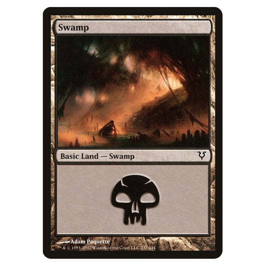 Swamp 0237 card from the Magic The Gathering set Avacyn Restored