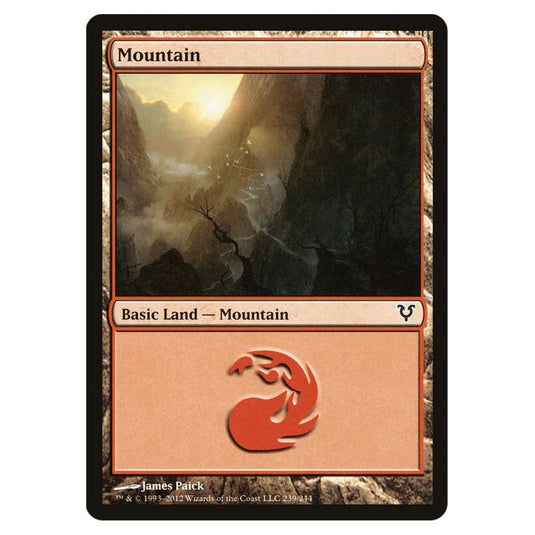 Mountain 0239 card from the Magic The Gathering set Avacyn Restored