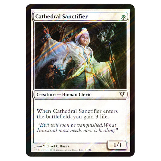 Cathedral Sanctifier 0011 card from the Magic The Gathering set Avacyn Restored