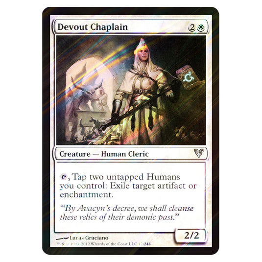 Devout Chaplain 0017 card from the Magic The Gathering set Avacyn Restored