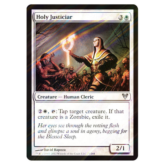 Holy Justiciar 0025 card from the Magic The Gathering set Avacyn Restored