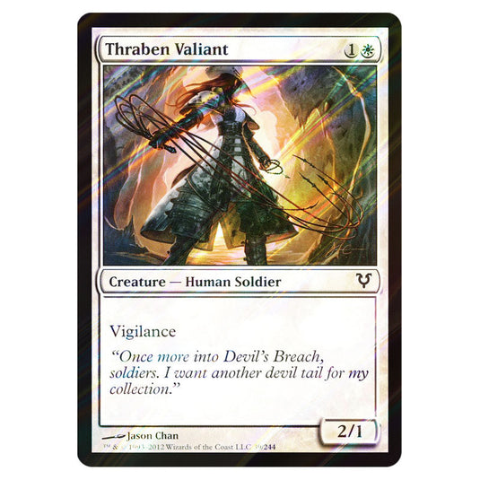 Thraben Valiant 0039 card from the Magic The Gathering set Avacyn Restored