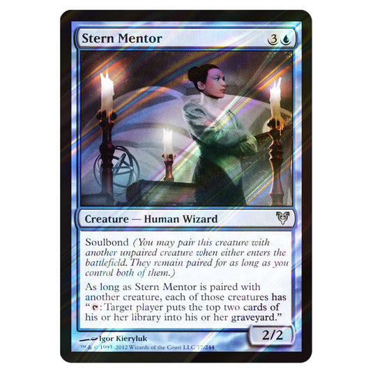 Stern Mentor 0077 card from the Magic The Gathering set Avacyn Restored