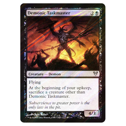 Demonic Taskmaster 0095 card from the Magic The Gathering set Avacyn Restored