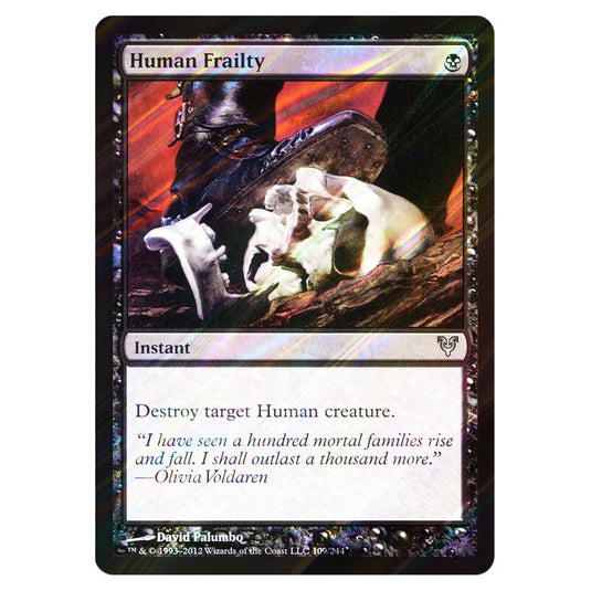 Human Frailty 0109 card from the Magic The Gathering set Avacyn Restored