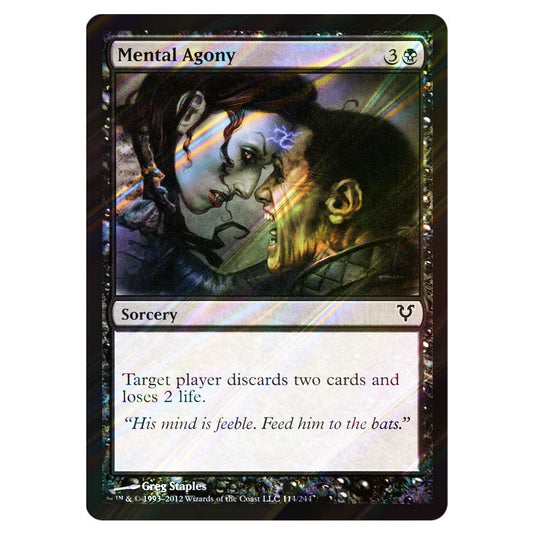 Mental Agony 0114 card from the Magic The Gathering set Avacyn Restored