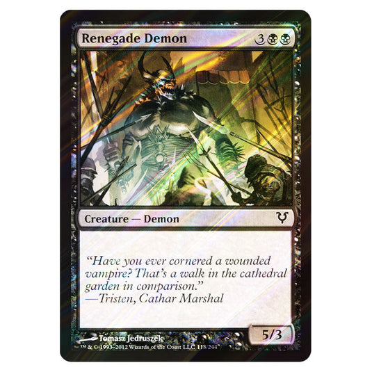 Renegade Demon 0118 card from the Magic The Gathering set Avacyn Restored