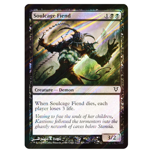 Soulcage Fiend 0120 card from the Magic The Gathering set Avacyn Restored