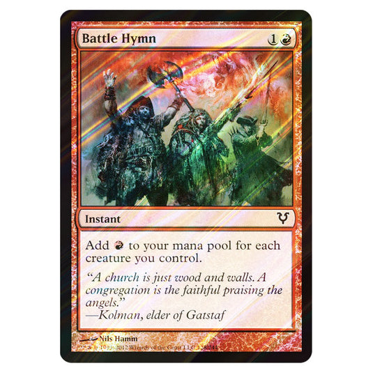 Battle Hymn 0128 card from the Magic The Gathering set Avacyn Restored