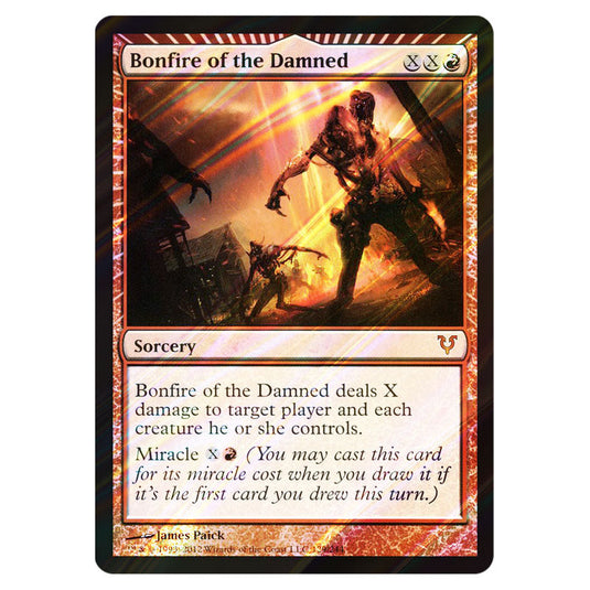 Bonfire of the Damned 0129 card from the Magic The Gathering set Avacyn Restored