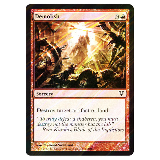 Demolish 0132 card from the Magic The Gathering set Avacyn Restored