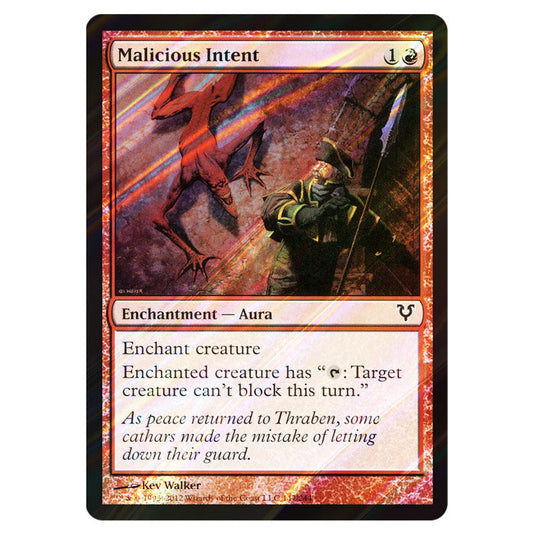 Malicious Intent 0147 card from the Magic The Gathering set Avacyn Restored