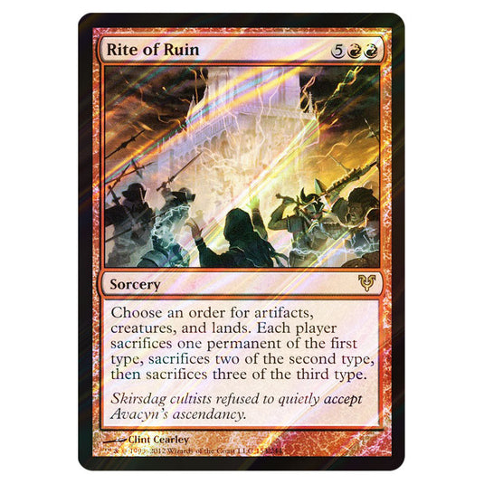 Rite of Ruin 0153 card from the Magic The Gathering set Avacyn Restored