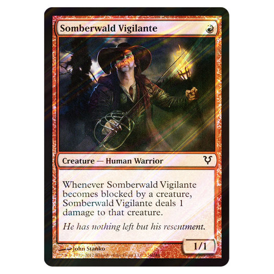 Somberwald Vigilante 0156 card from the Magic The Gathering set Avacyn Restored