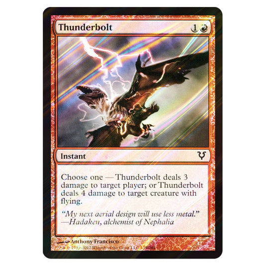 Thunderbolt 0159 card from the Magic The Gathering set Avacyn Restored