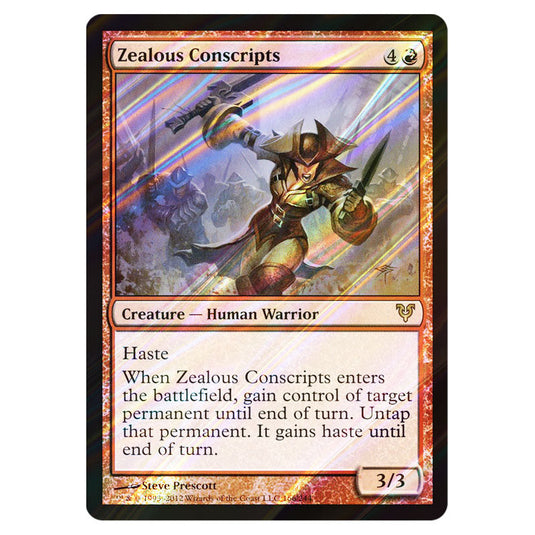 Zealous Conscripts 0166 card from the Magic The Gathering set Avacyn Restored